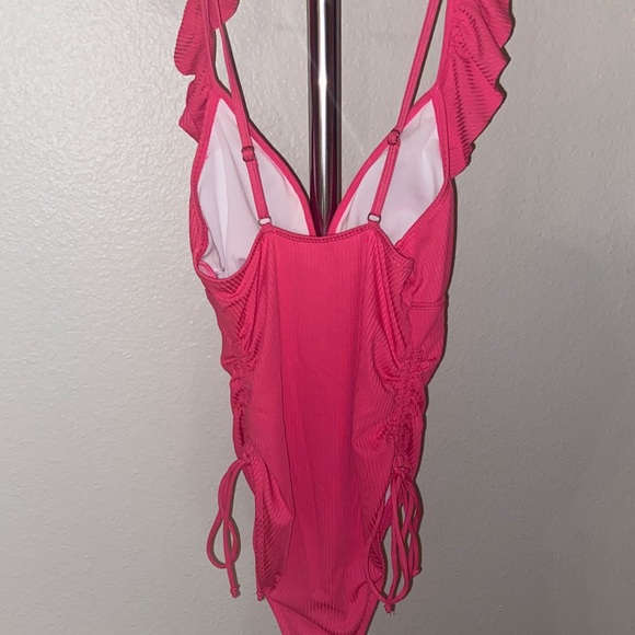 Pink Ruffled One-Piece Swimsuit - Picture 3 of 3